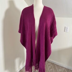 Racheal Zoe Magenta Shawl with Fringe